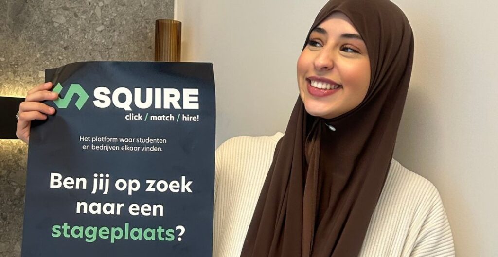 Squire affiche studente stage stageplaats succesvol